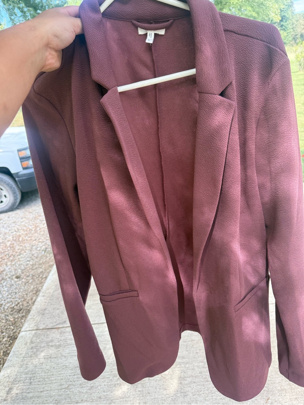 Maurices Open-Front Blazer in Wine